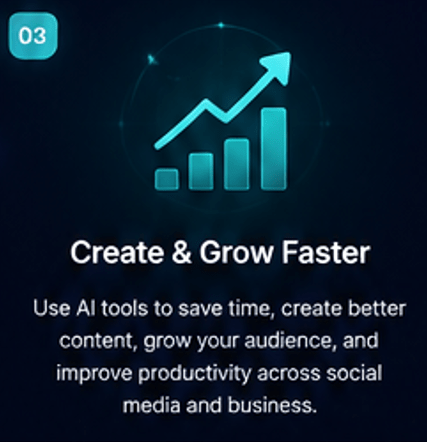 Use AI tools to create content, increase productivity, grow your audience, and scale your business faster